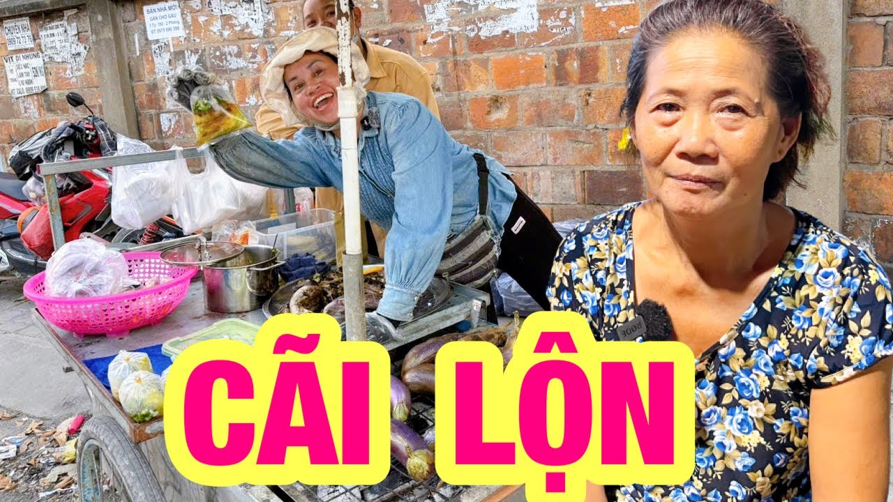 Dung mama xóm nhà lá trúng mánh nướng cà tím tới đâu bán hết tới đó 