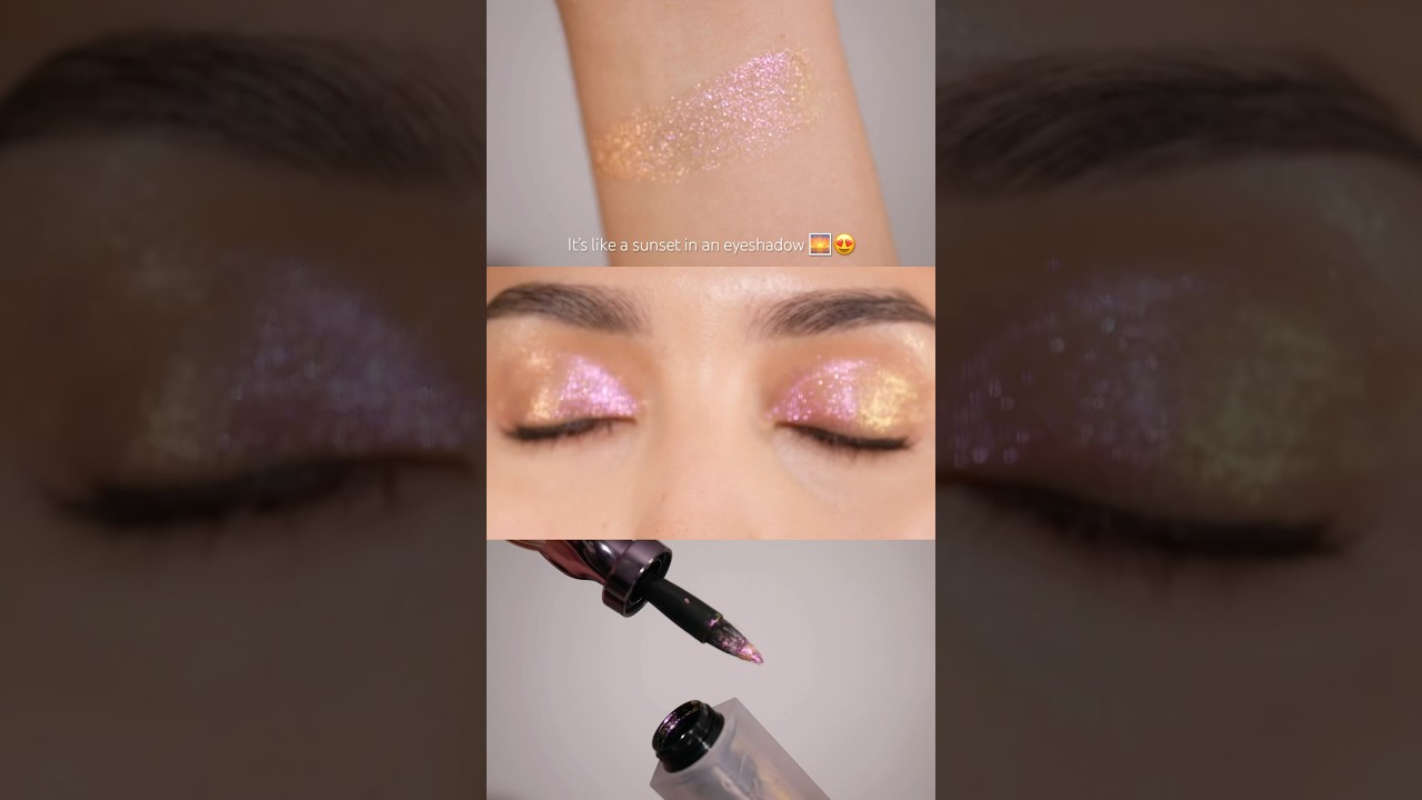 @urbandecay 24/7 glaze-on shimmer liquid eyeshadow in sunshine tax🌅☀️💖 #liquidglittereyeshadow