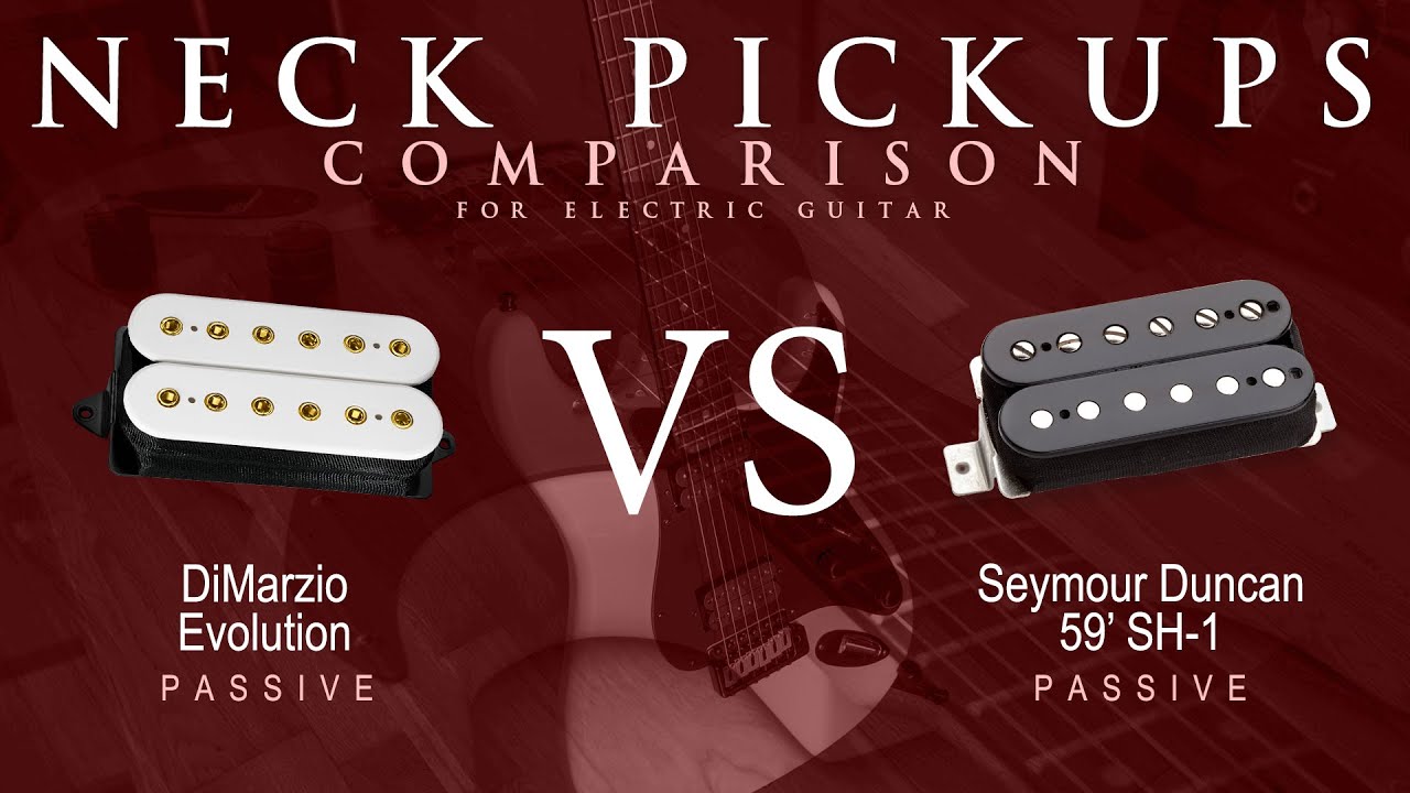 DiMarzio EVOLUTION vs Seymour Duncan 59' SH-1 - Passive Neck Guitar Pickup Comparison Tone Demo