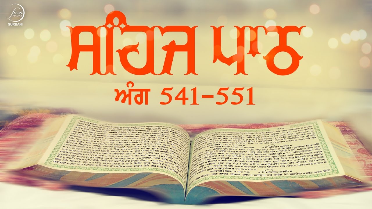 Sehaj Path Ang 541 To 551 | Bhai Sarwan Singh | Fizza Records Gurbani