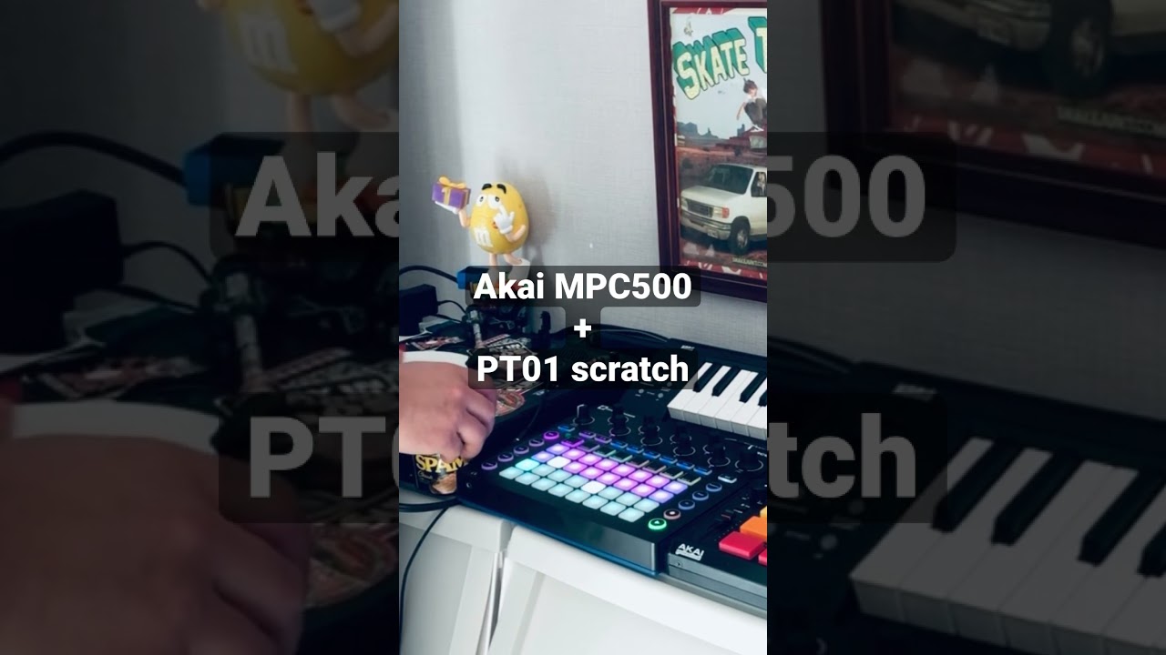 Akai mpc500 + pt01 scratch jam 