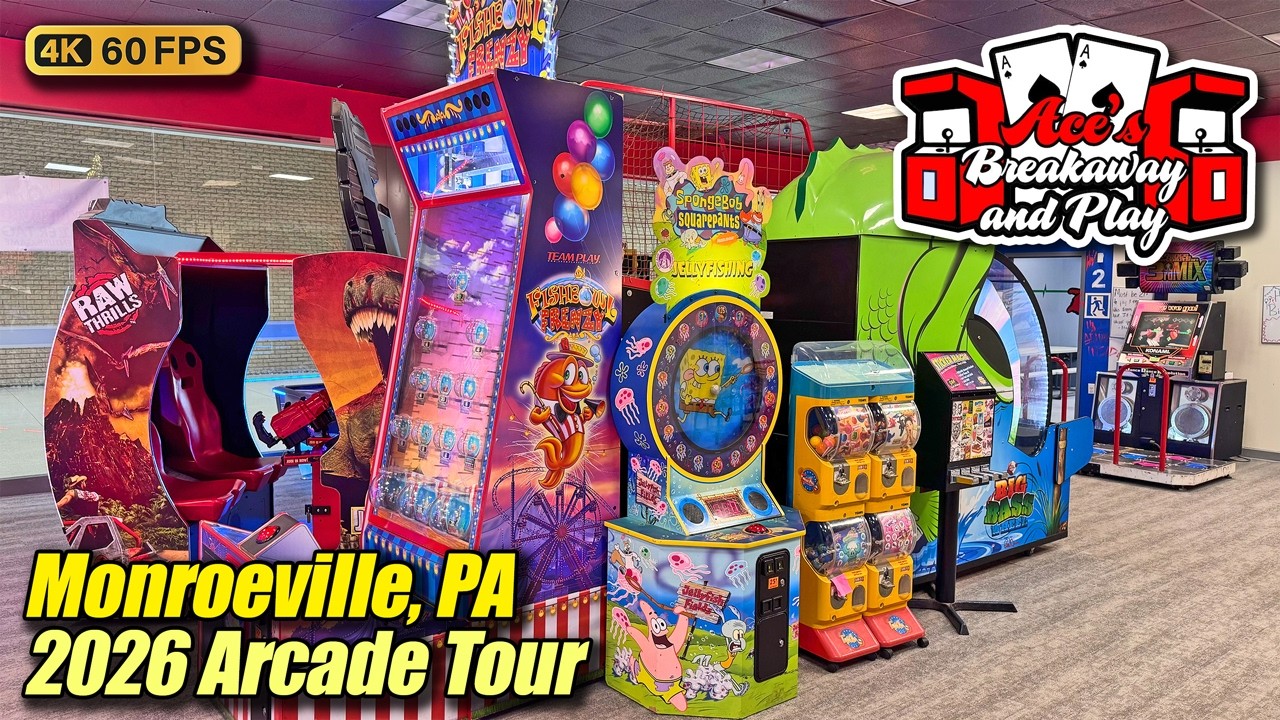 ZOMBIE MALL! Ace's Break Away & Play (Monroeville PA), January 2026 arcade tour, new 4K walkthrough