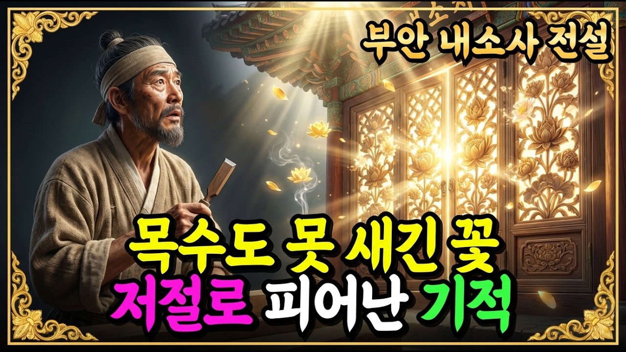 [불교이야기] 목수가 밤새 새기지 못한 꽃, 왜 아침에 저절로 피었을까?ㅣ부안 내소사 전설ㅣ자면서 듣는 불교이야기ㅣ불교소설