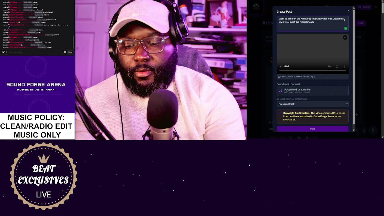 DAILY MUSIC REVIEW LIVE STREAM: ALL GENRES [This stream is for promotional purposes only]