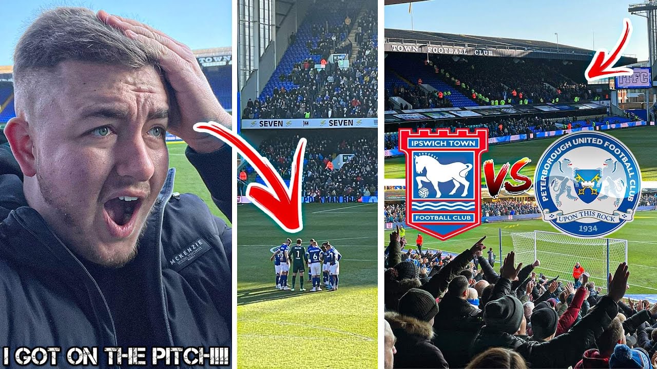 IPSWICH TOWN VS PETERBOROUGH UNITED | 2-1 | POLICE ESCORT POSH FANS & PURE SCENES AS TOWN GO TOP!!!