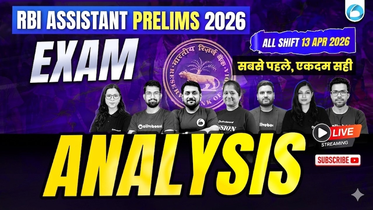 RBI Assistant Exam Analysis 2026 | 13 April 3 - Shift | Difficulty Level, Ques Asked & Good Attempts