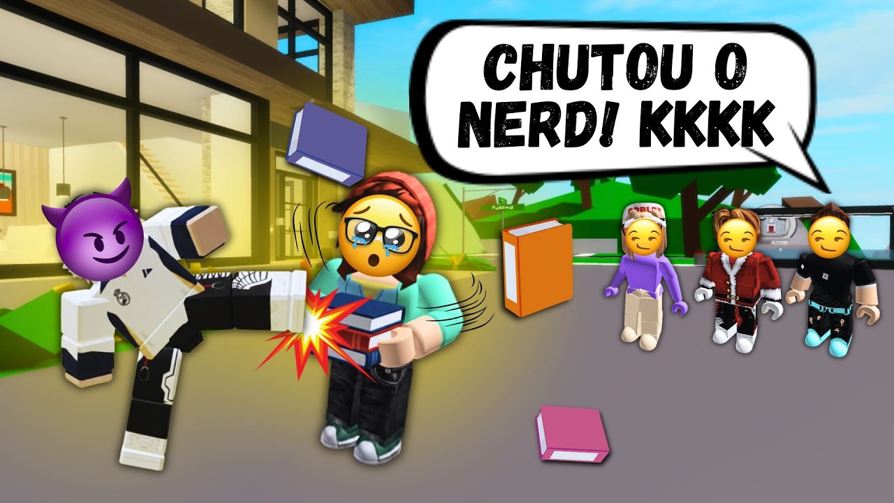 O menino nerd que era maltratado na escola mas se deu bem !! - HISTÓRIA DE ROBLOX