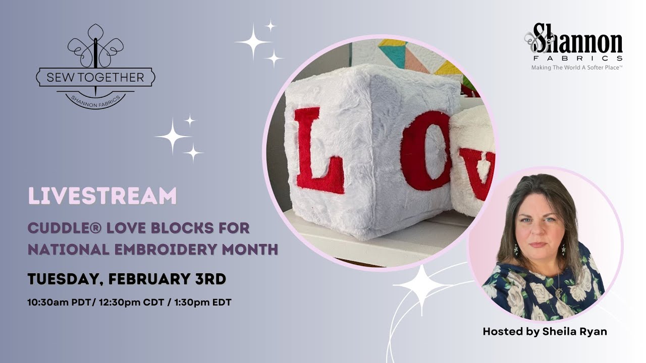 Cuddle® Love Blocks for National Embroidery Month