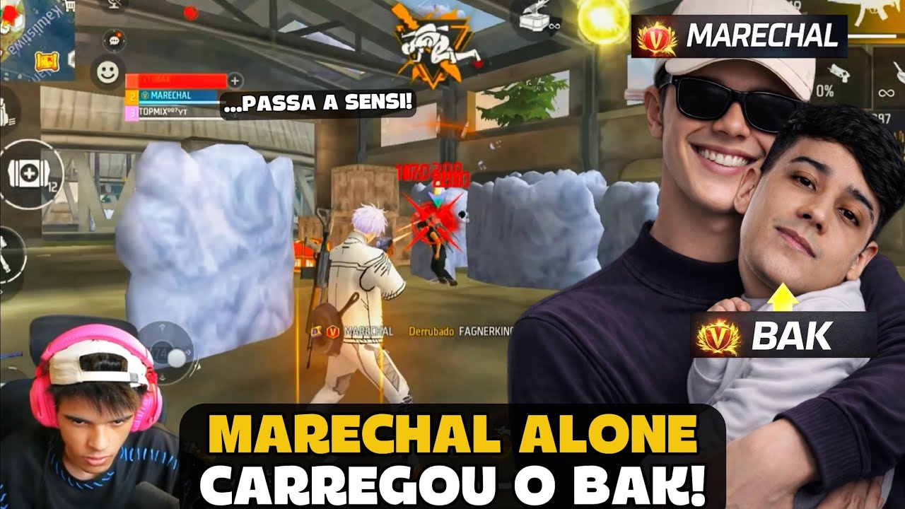 MARECHAL CARREGOU O BAK E FEZ 23 KILL NA RANK! FREE FIRE - MARECHAL HIGHLIGHTS