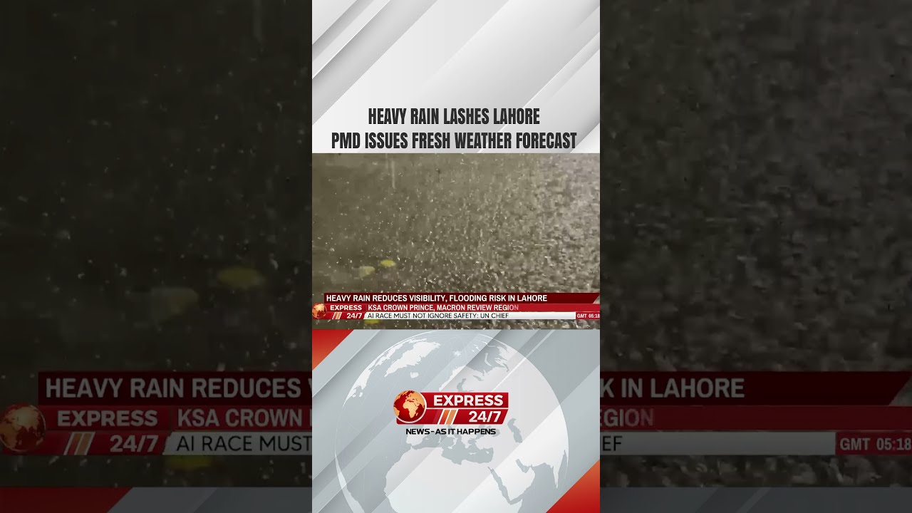 Heavy Rain Lashes Lahore | PMD Issues Fresh Weather Forecast #lahore #rain #weather #shorts #reels