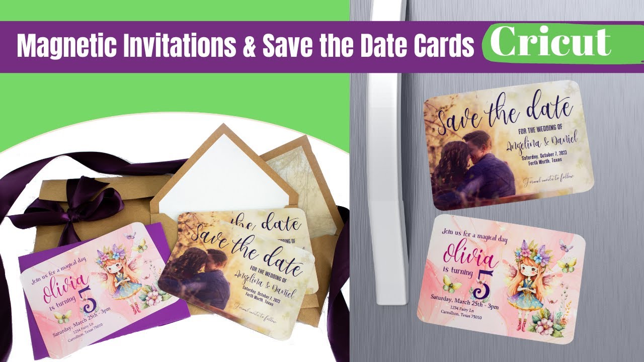 How to Make Magnetic Invitations and Save the Date Cards with Cricut Print then Cut