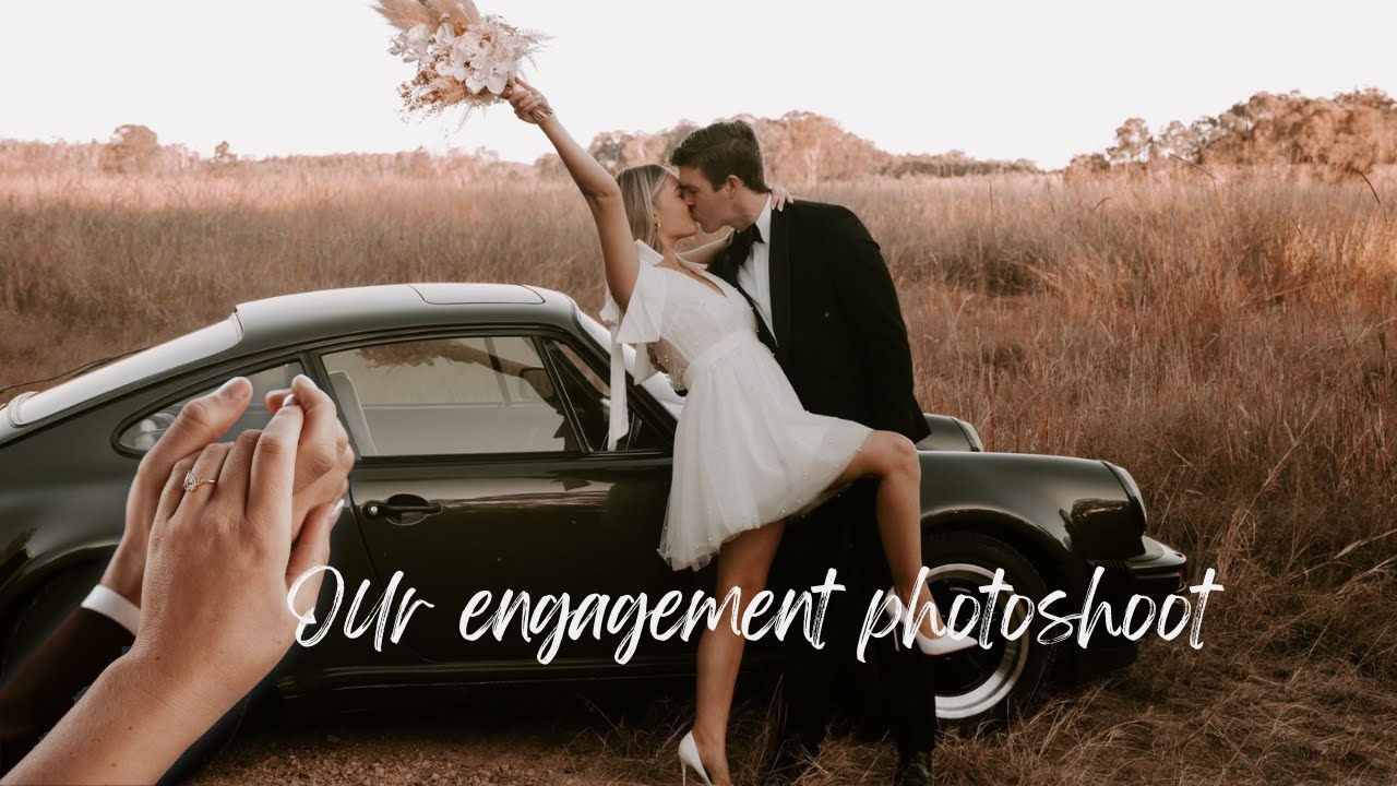 BTS OF A VINTAGE CAR ENGAGEMENT PHOTOSHOOT