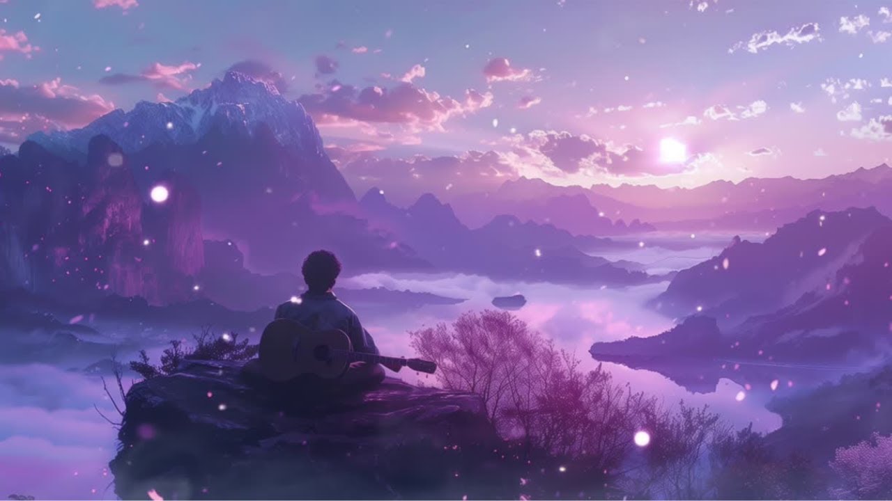 I Like Peaceful Guitar Music to Relax and Fall Asleep with a Beautiful Landscape 🌄