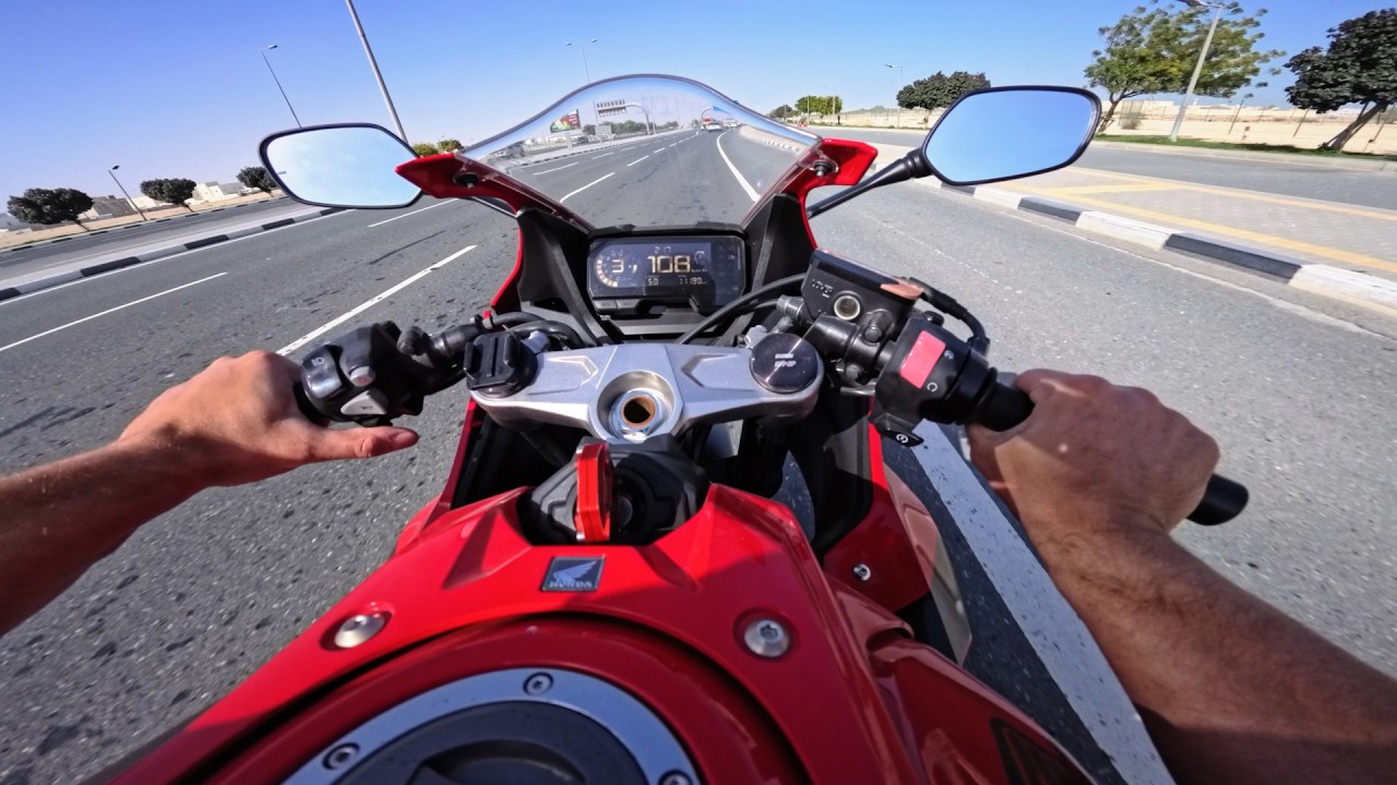 Riding Super Bike in Strong Wind! #hondaCbr650r