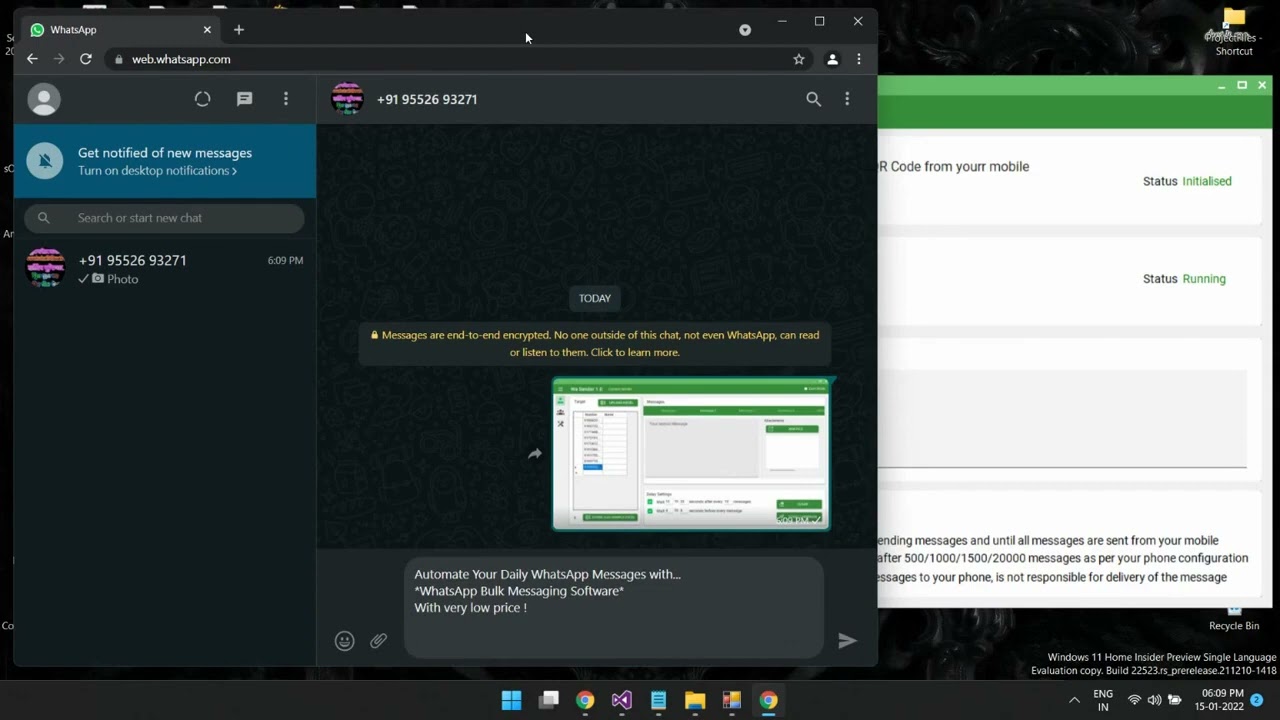How to send whatsapp bulk messages using wa sender demo