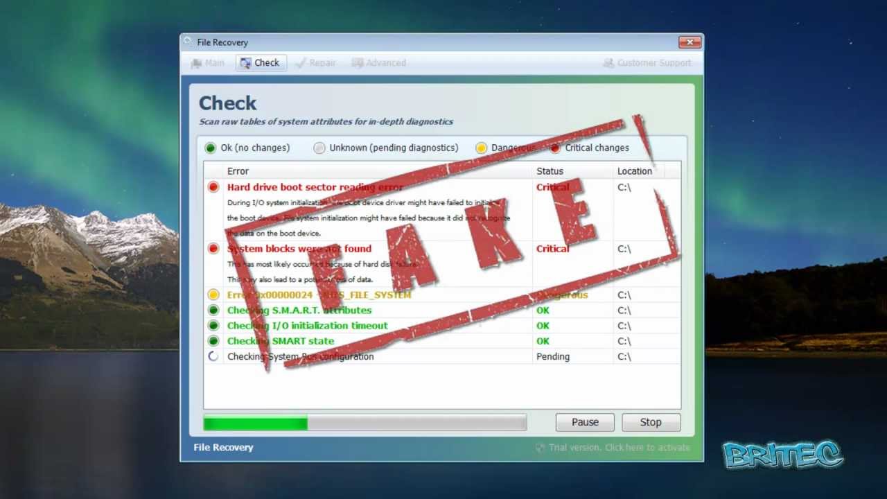 Remove File Recovery Rogue by Britec