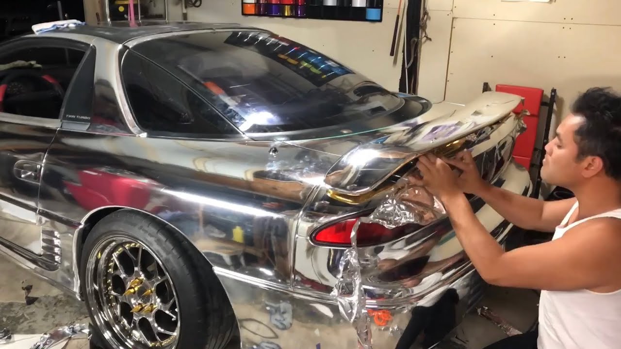 3000GT VR4 Crazy Chrome DIY Wrap Part 2!