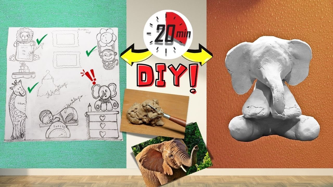 Глиняная игрушка Слон |Nunilog #howto #diy #handmade #art