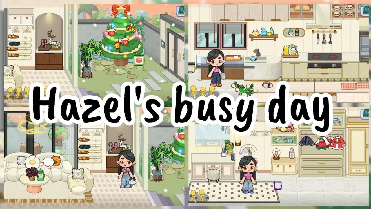 | 🤍🎀 Hazel's busy day in my life | asmr #gameworld #@crazy_clouds-yt |