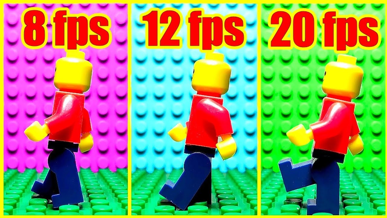 АНИМАЦИЯ Ходьбы с РАЗНОЙ ЧАСТОТОЙ КАДРОВ (FPS) - Lego Stop Motion