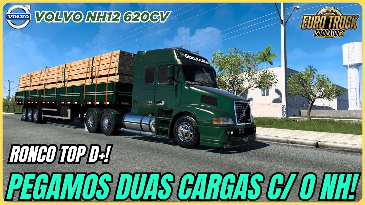VOLVO NH12 620CV | CARRETA LS 3 EIXOS DE MADEIRA E CIMENTO | MAPA ELDORADO | EURO TRUCK SIMULATOR 2