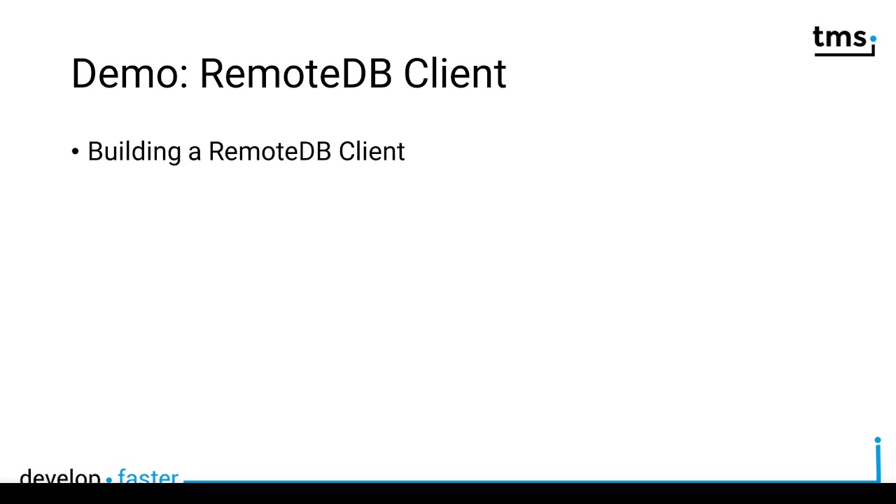 Using TMS RemoteDB in database applications