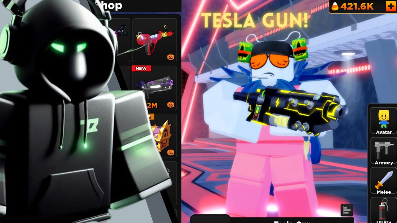 Tesla Gun showcase in Flag Wars!