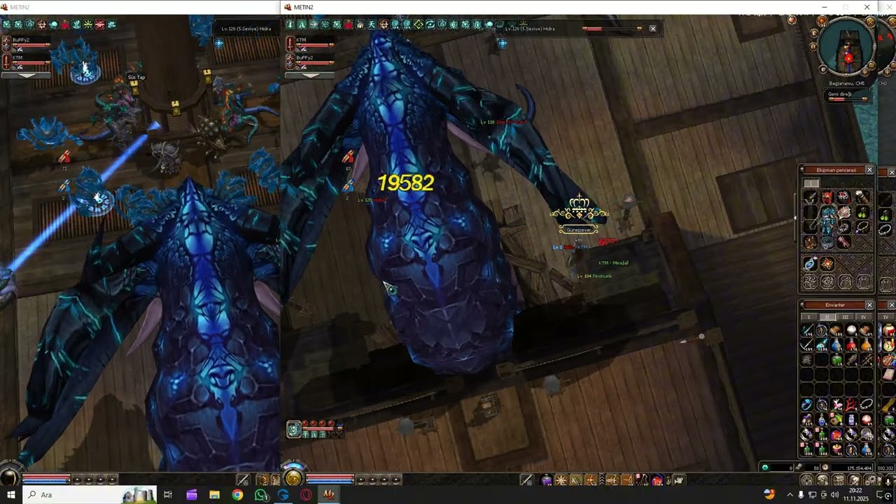 Dönüşümsüz 1250 wonluk ninja ile hidra kesimi #hidra  #metin2  #bagjanamu  #metin2tr