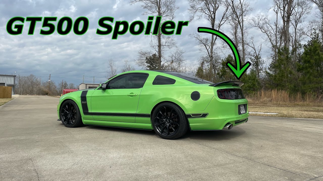 GT500 Spoiler install on my Mustang!!