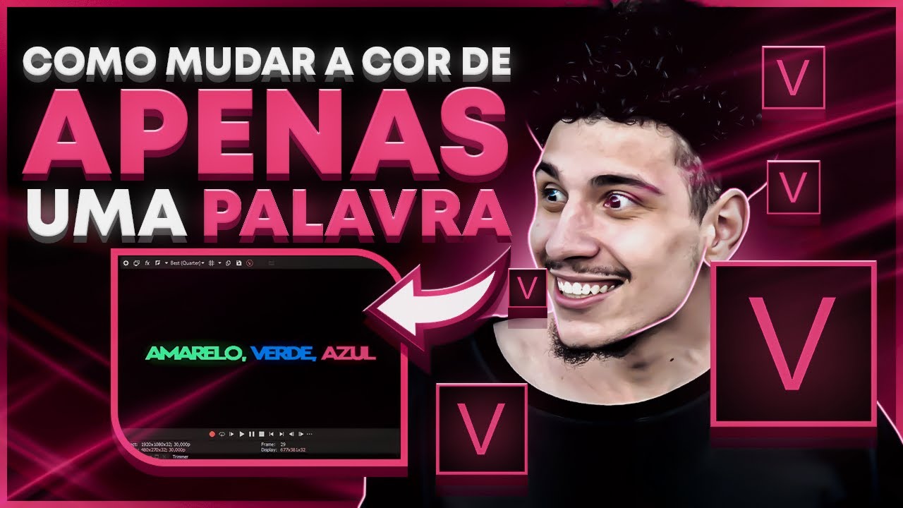 😱FINALMENTE! como MUDAR a COR de APENAS uma PALAVRA no SONY VEGAS PRO com ANIMAÇÕES