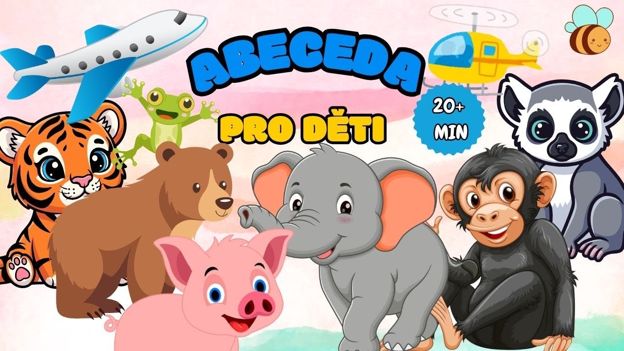 🐷 ABECEDA pro děti | Více než 20 minut zábavného učení písmenek pro děti | Zvířátka pro děti 🦊