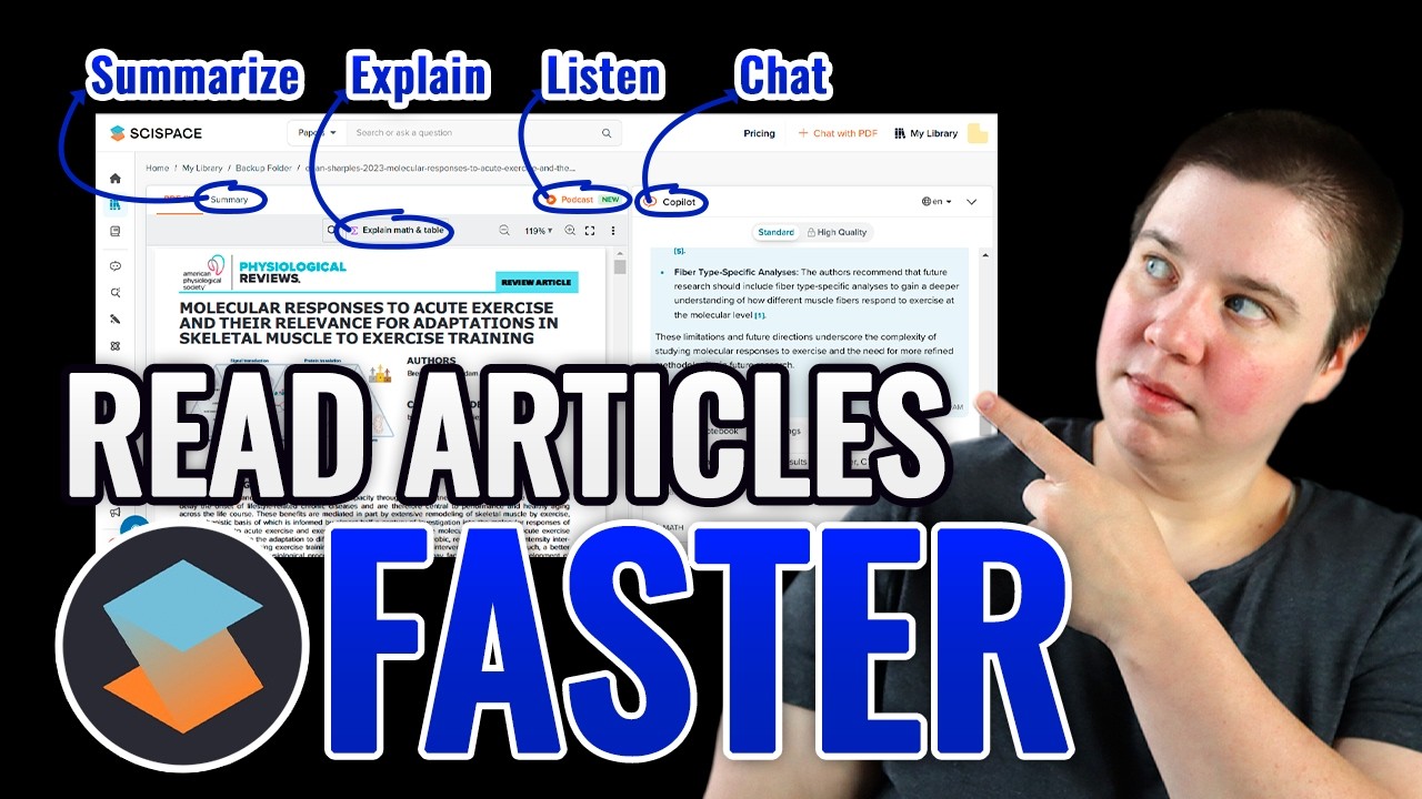 READ SCIENTIFIC ARTICLES FASTER with SciSpace: Chat, Summarize, Read, Podcast, and Explain