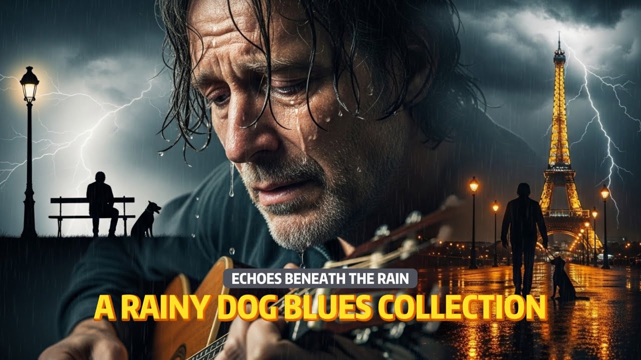 Echoes Beneath the Rain 🌧️ Full Album – Sad Emotional Blues Rock Collection | Rainy Dog Blues Radio