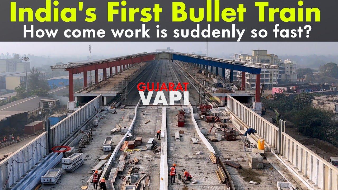 Bullet Train Station Vapi Gujarat | First Operation Section Surat Vapi 2027 