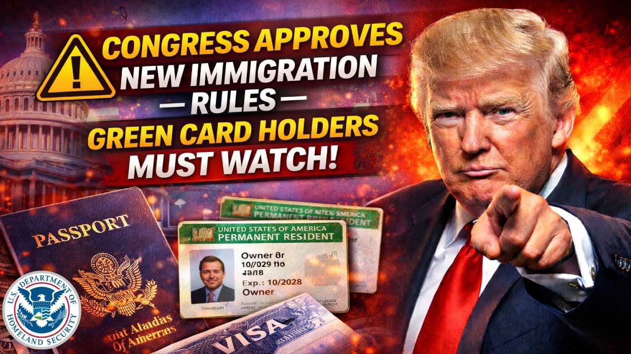 ⚠️ Congress Approves New Immigration Rules – Green Card Holders Must Watch!