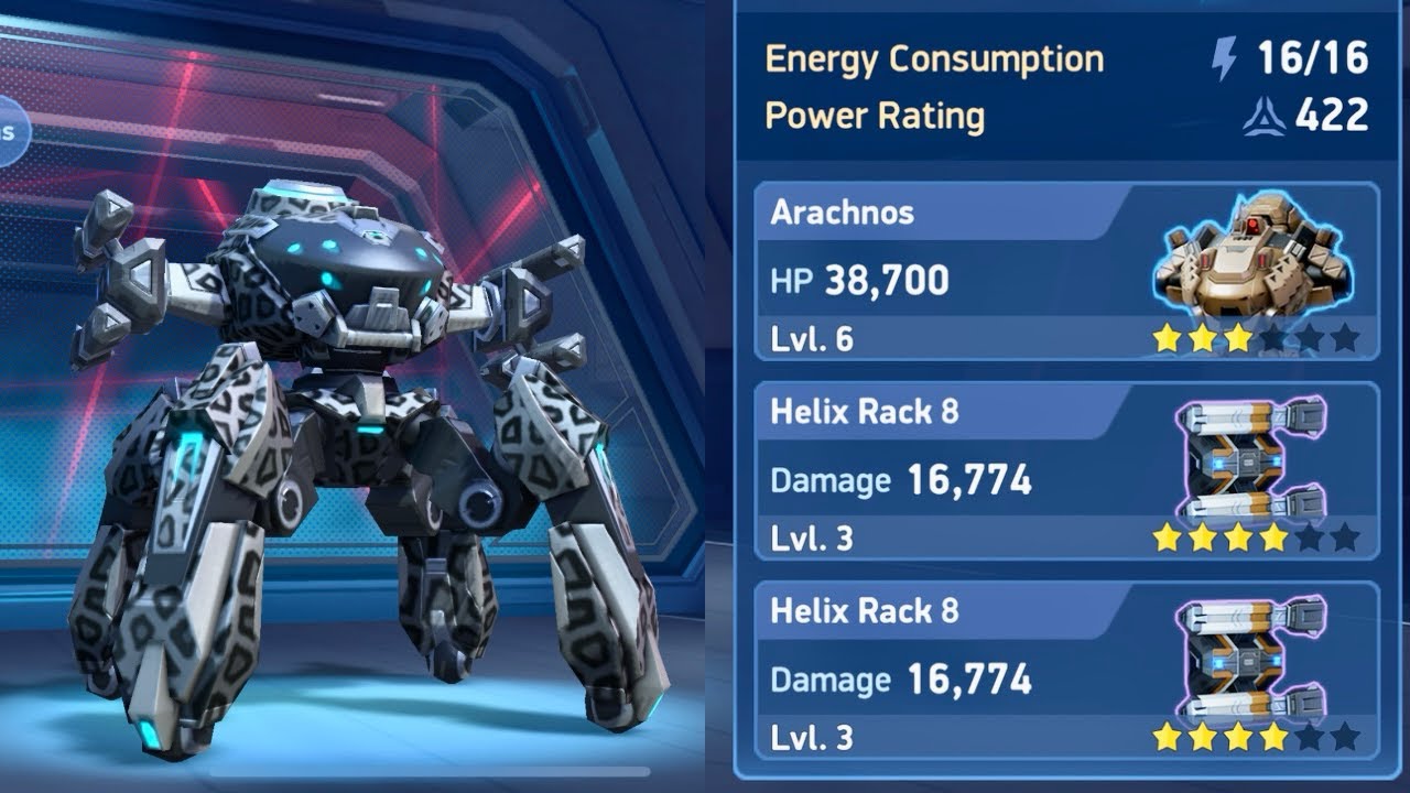mech arena Arachnos helix rack 8  | mech arena gameplay | mech arena
