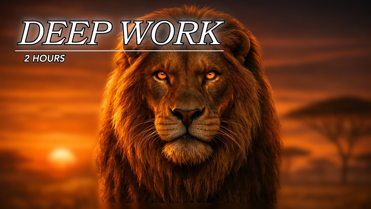 Deep Work Music  Cinematic Lion Ambient for Focus & Productivity 2 Hours