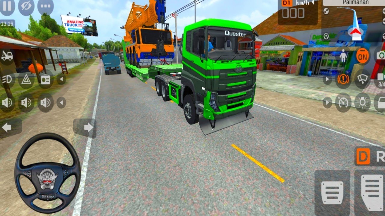 Mobil Truck Hino Mengangkut Cren | Mod Bus Simulator Gameplay
