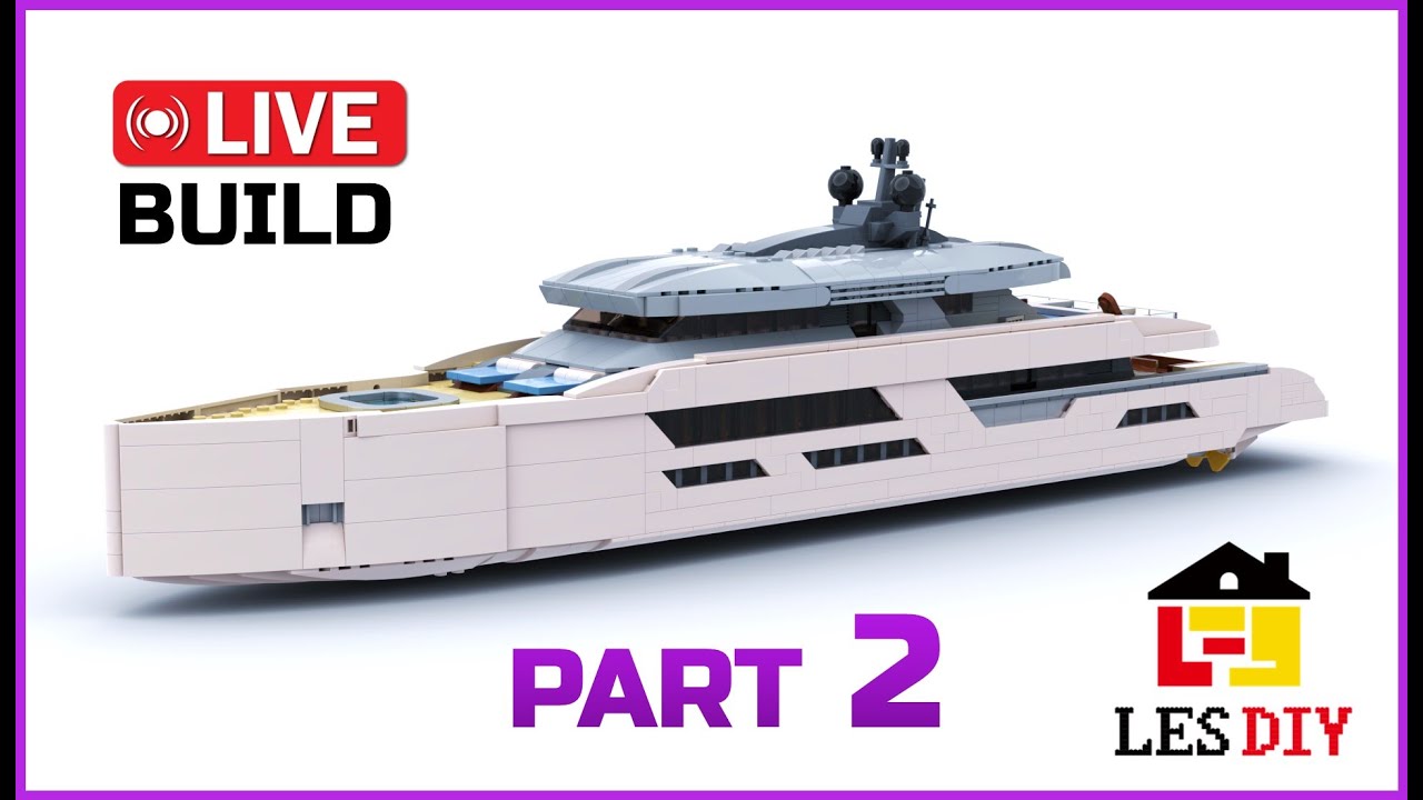 LESDIY Midi-Scale Yacht LIVE Build!!! - 3,000 Pcs! PART 2