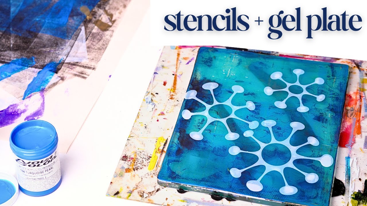 New Stencils On A Gel Plate + Tips and Storage