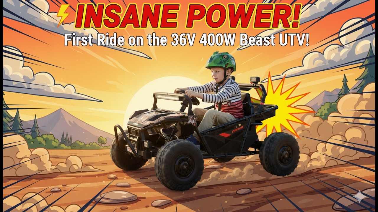 ⚡ НЕВЕРОЯТНАЯ МОЩНОСТЬ! Первый тест-драйв мощного UTV 36 В 400 Вт! / Обзор Firstrideon
