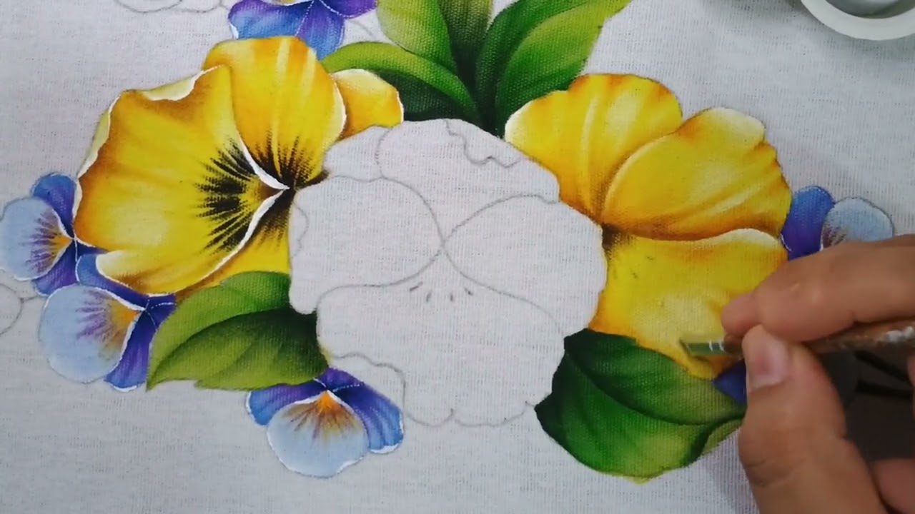Amores Perfeitos Pintura em Tecido Parte 2 Aula 547 - Apostila 2 Projeto 4