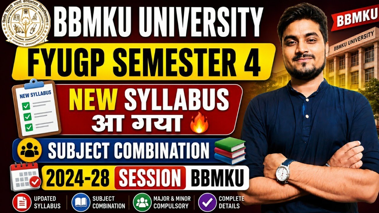 FYUGP SEMESTER 4 New Syllabus & Subject Information | 2024 - 28 Session Semester 4 BBMKU University