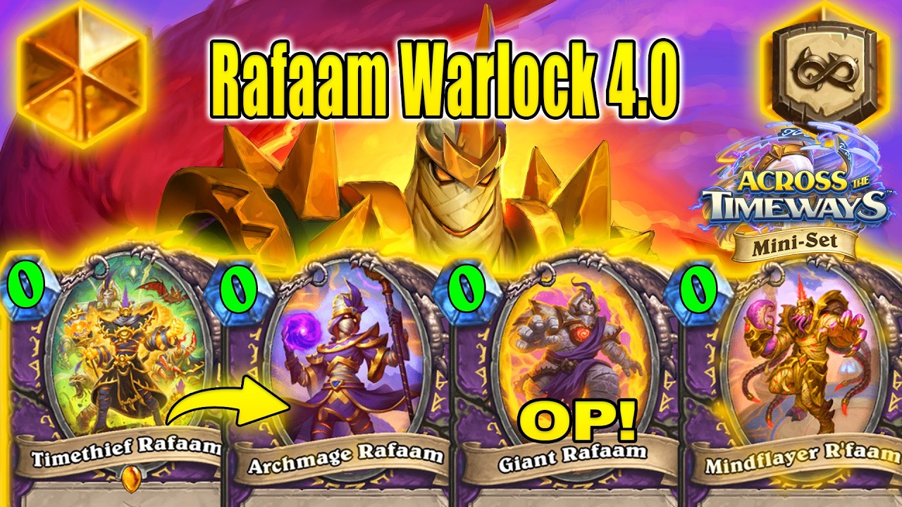 My Best Rafaam Warlock 4.0 Deck You Need To Play At Across the Timeways Min-Set | Hearthstone
