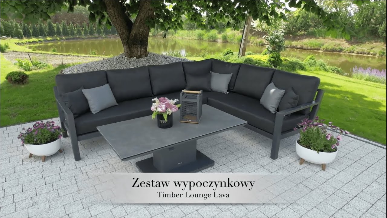 Zestaw wypoczynkowy Timber Lounge Lava Basalt