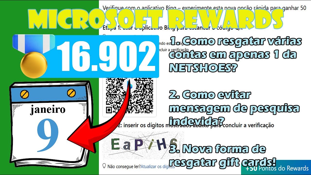 Microsoft Rewards - 09.01.26 - respondendo dúvidas recorrentes e nova forma de resgatar pontos.