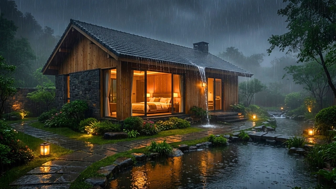 Gentle Forest Cozy Cabin with Calm Rain 🌧️ Soothing Ambience for Deep Sleep,Insomnia & Stress Relief