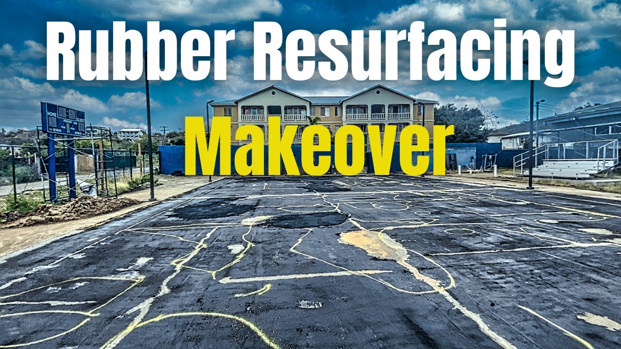 How to Resurface Over Asphalt & Concrete with a Natural Stone & Recycled Rubber Coating Makeover 101