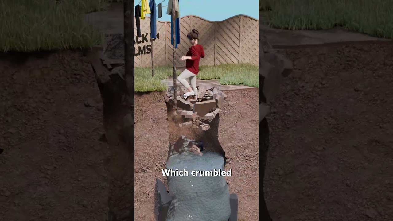Она упала в провал 😨