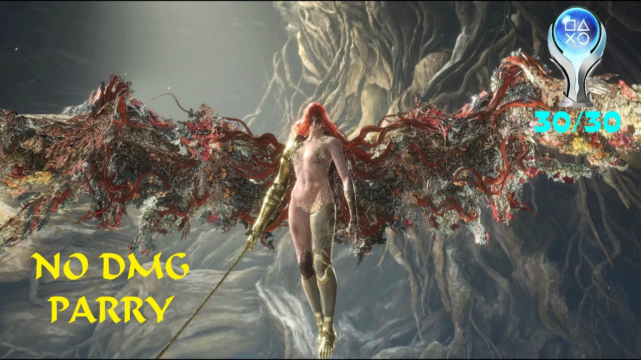 Elden Ring Parry Malenia, Blade of Miquella No Damage (Solo Melee No DMG Low Level) Platinum 30/30